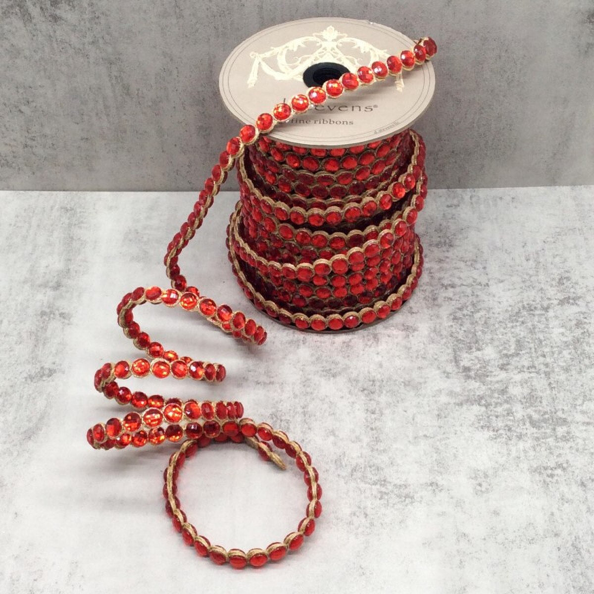 .5in x 10yds Red Crown Jewel Douuble Sided