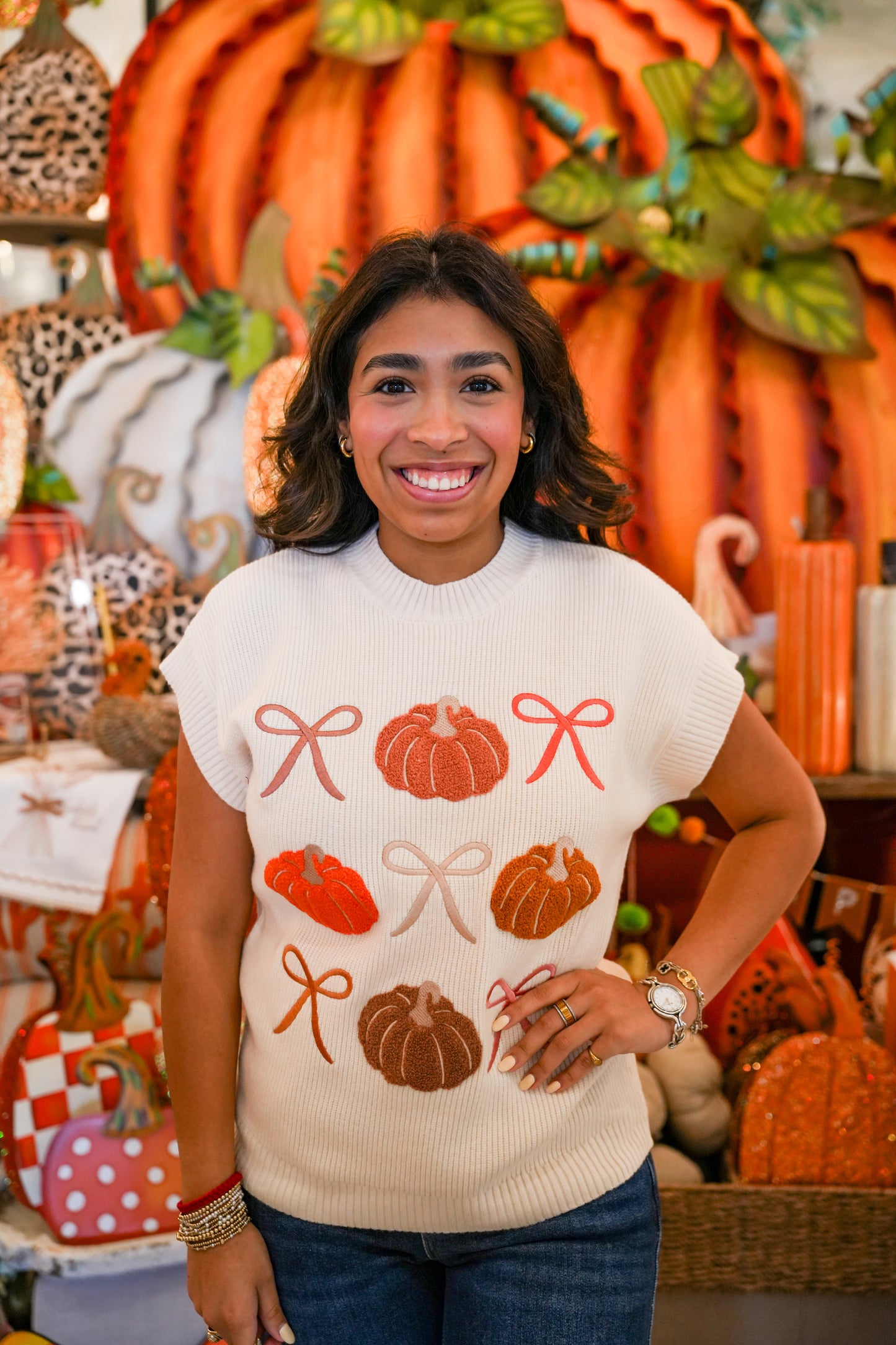 Cream Josie Pumpkin Sweater
