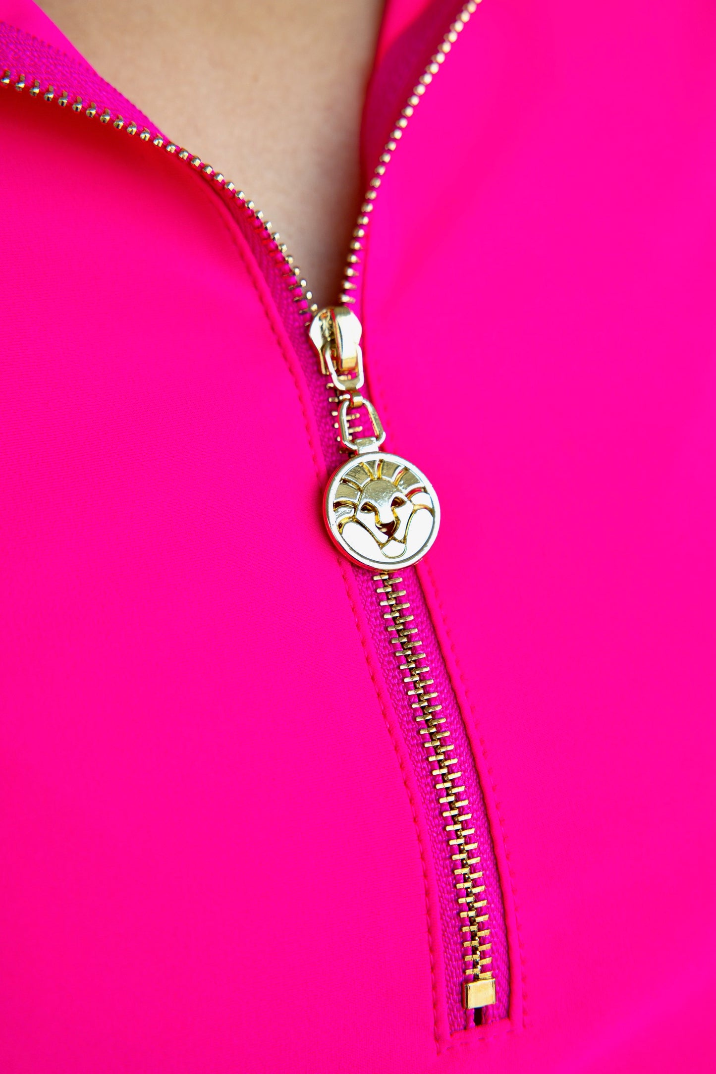 Aryeh Hot Pink Dawn Half Zip Pullover