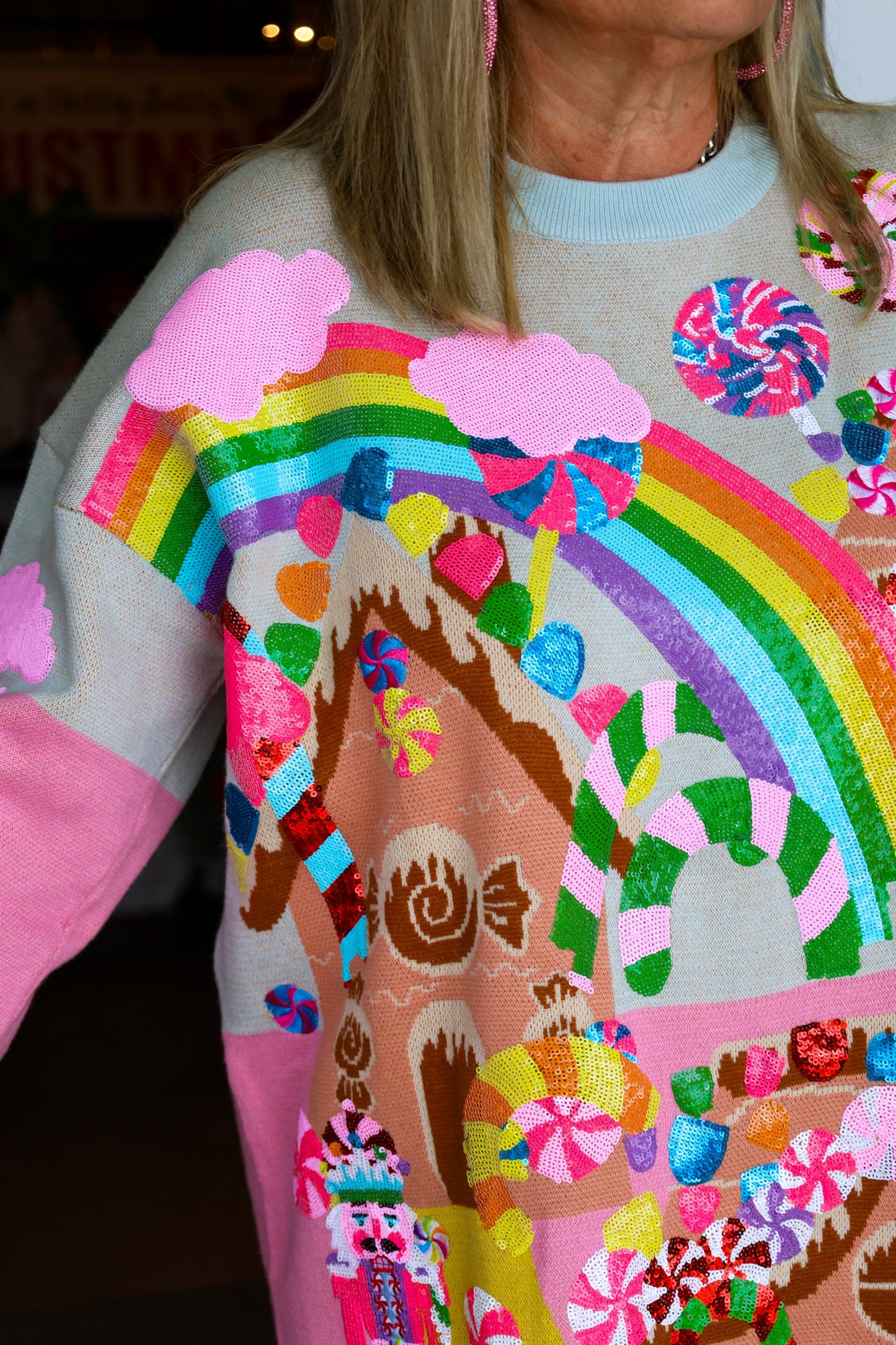 Queen of Sparkles Candyland Sweater Dress