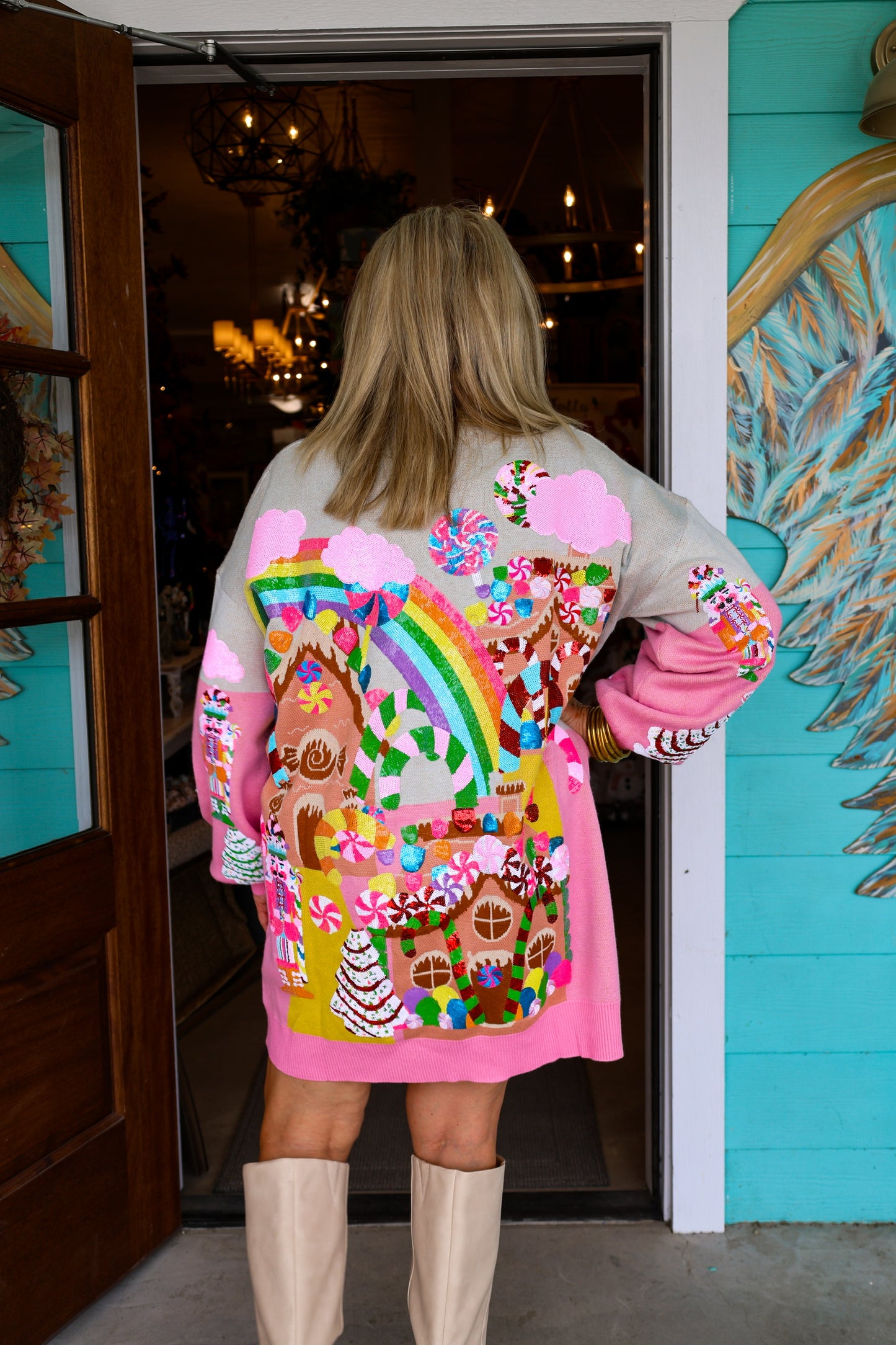Queen of Sparkles Candyland Sweater Dress