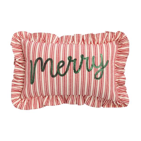 Merry Christmas Sequin Pillow