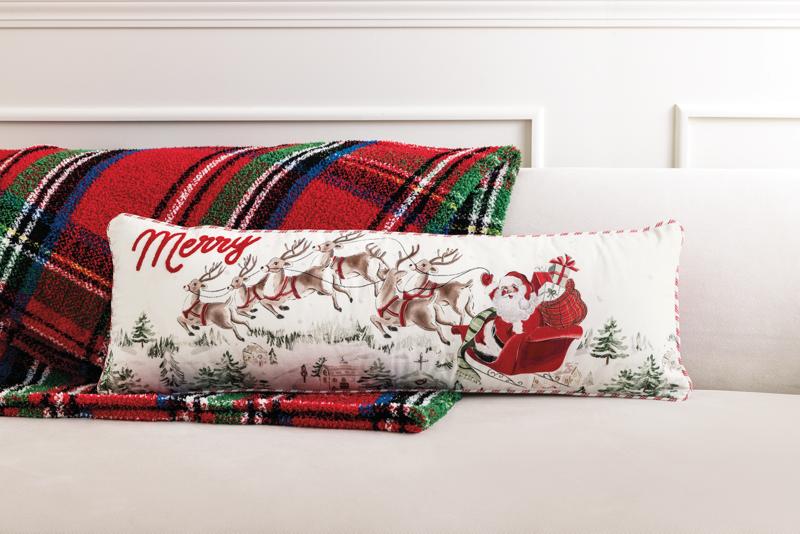 Santa Scene Cmas Pillow