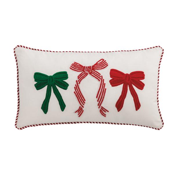 Bow Whimsy Crewel Pillow