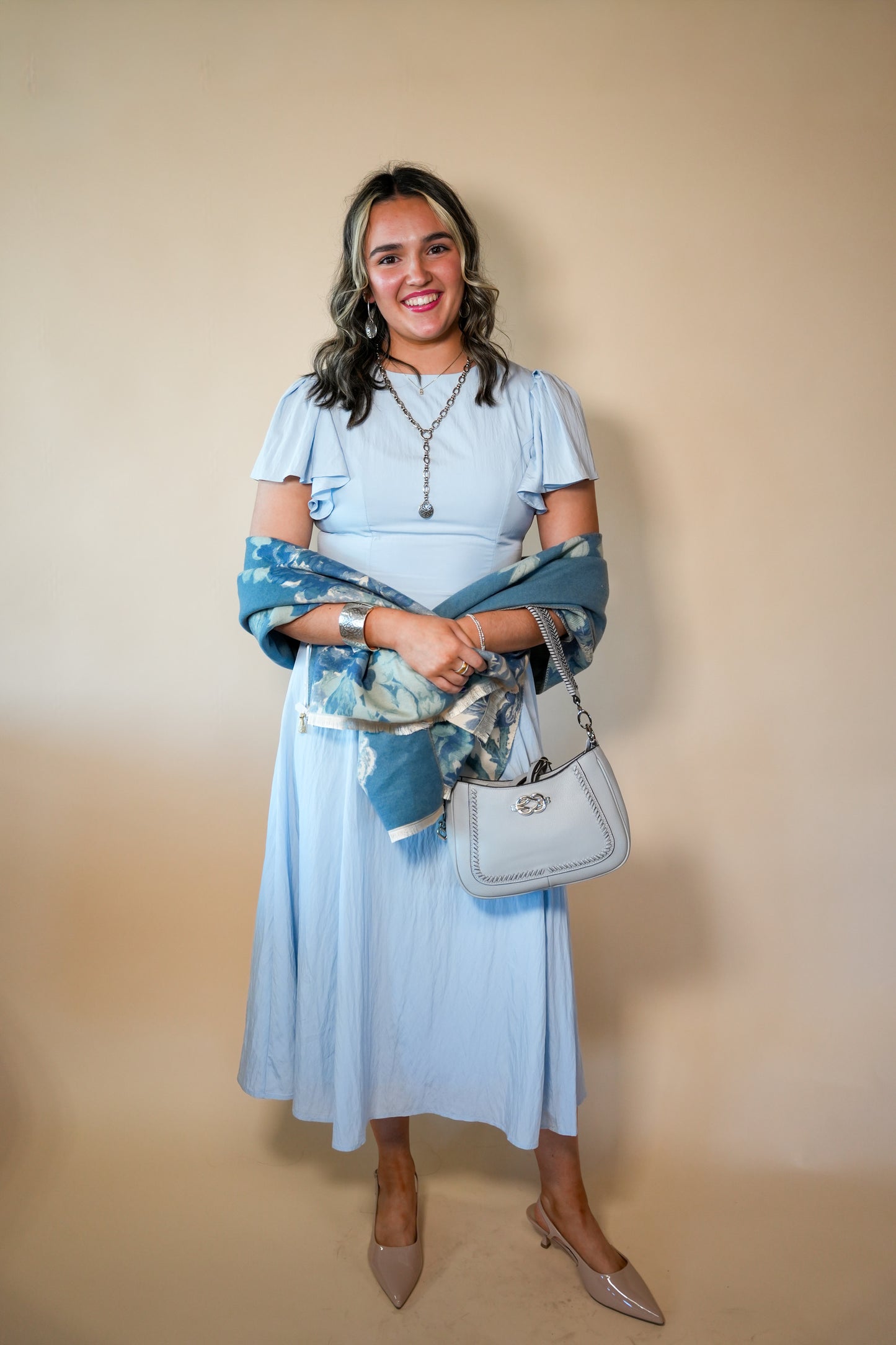 Baby Blue Midi Dress