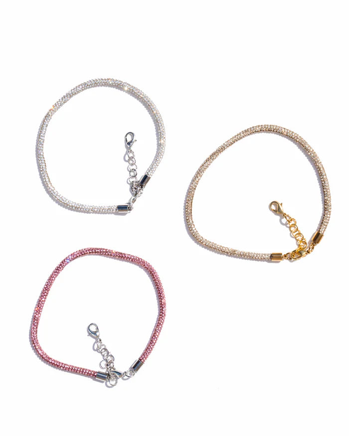 ROCKNOT Crystal Anklet 9"