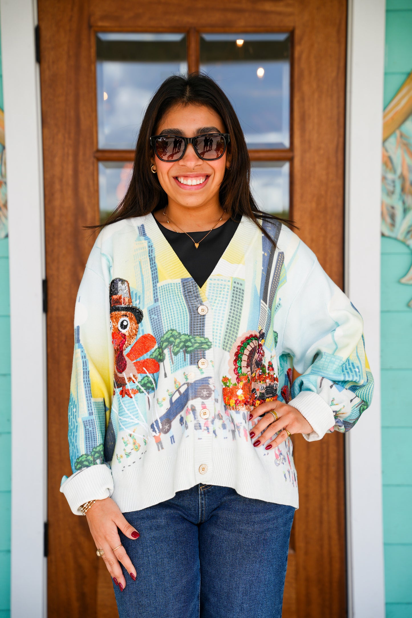 Queen of Sparkles Thanksgiving Parade Cardigan