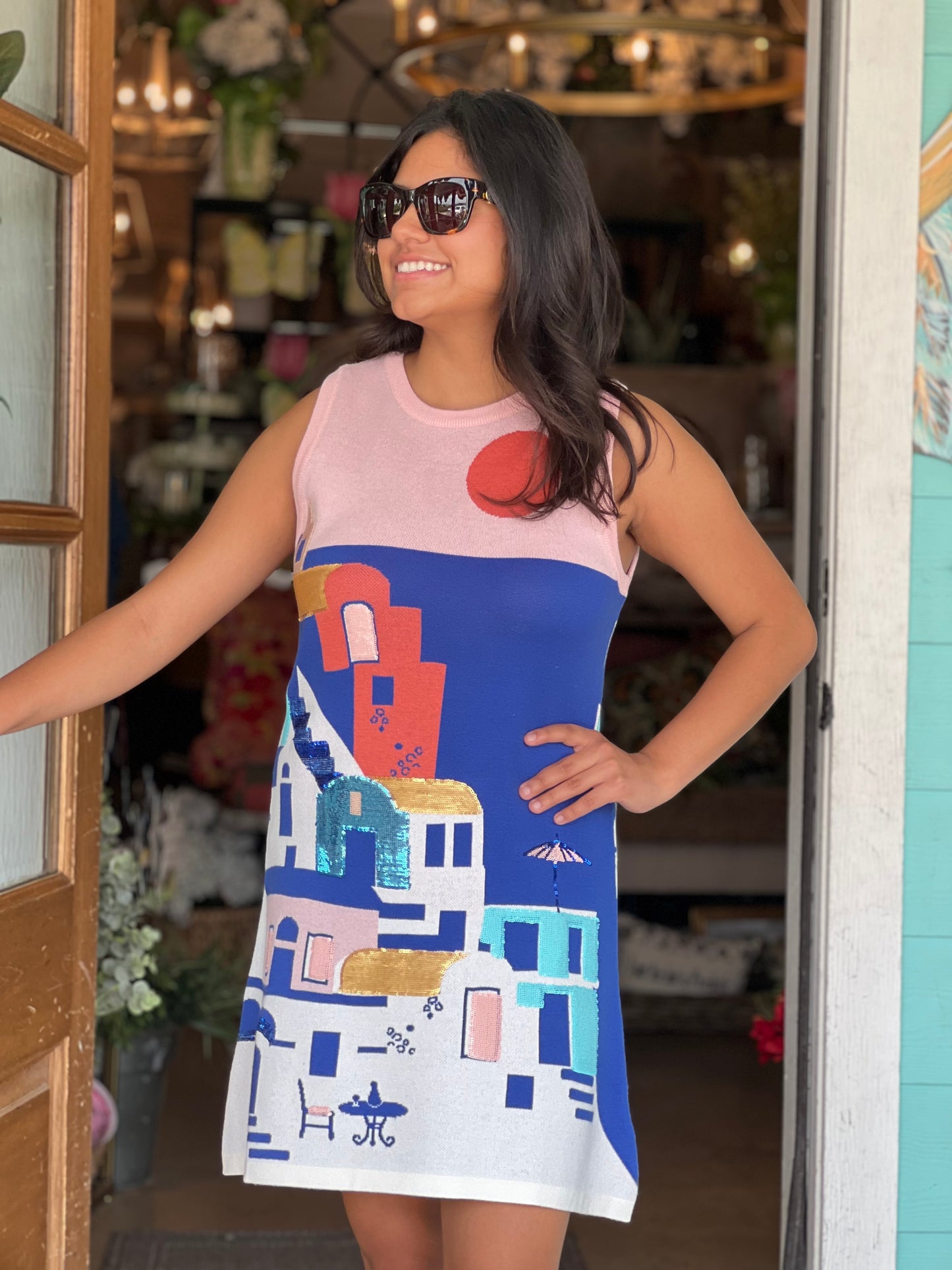 Queen of Sparkles Coastal House Scene Dress