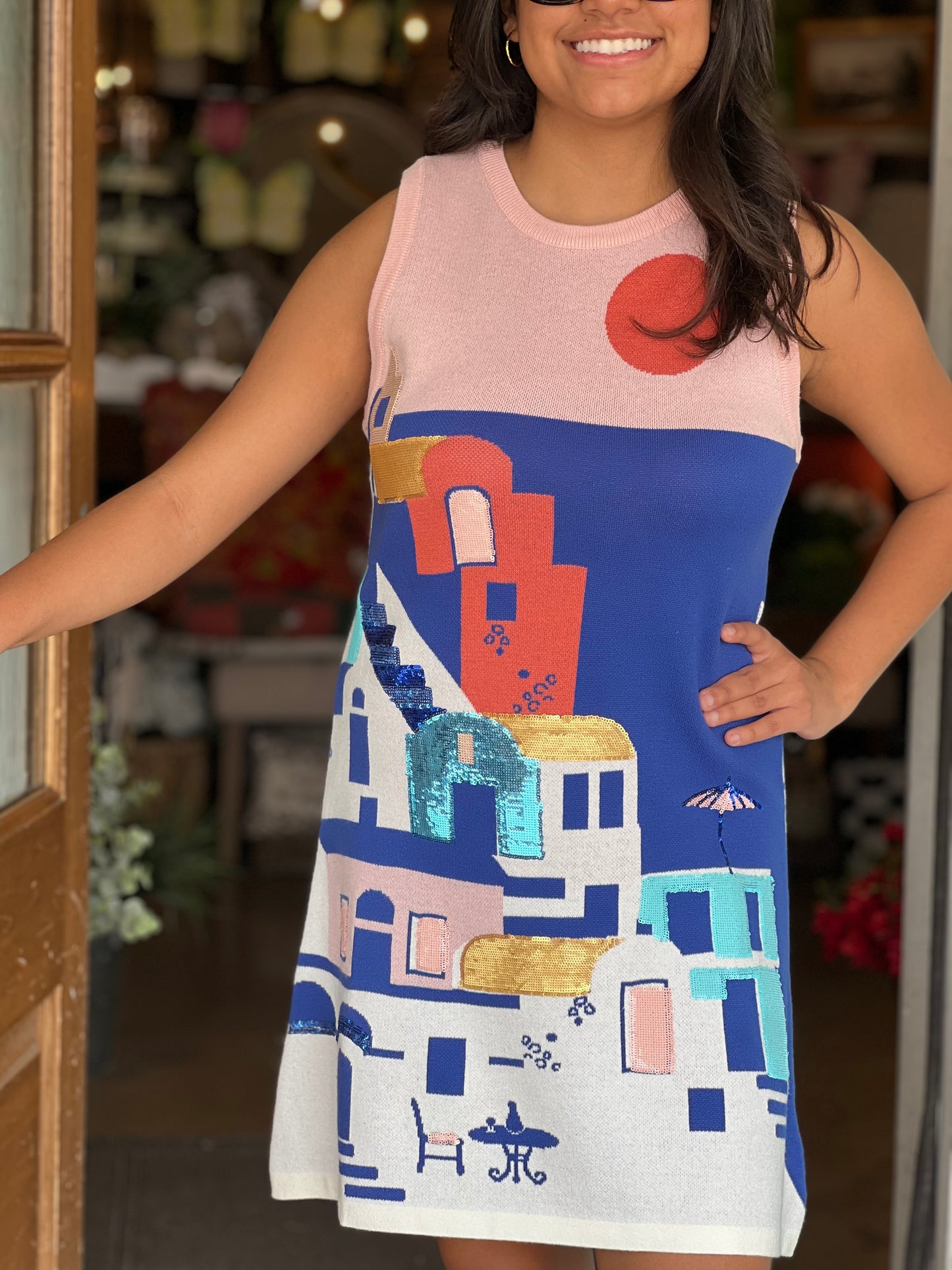 Queen of Sparkles Coastal House Scene Dress