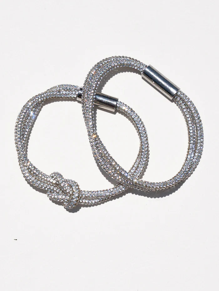 ROCKNOT Crystal Knot Bracelet Set 6/6.5"