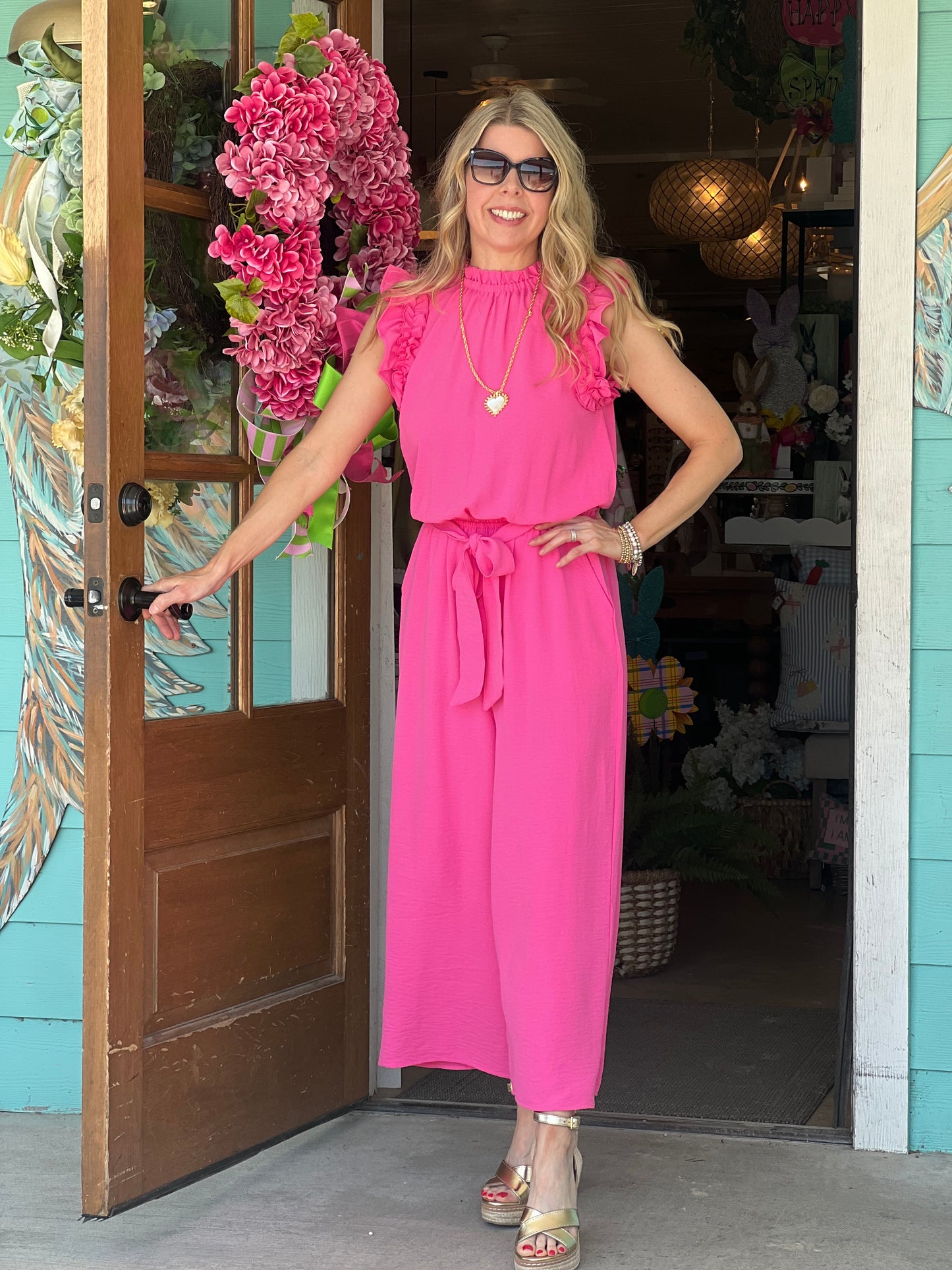 Arlette Pink Jumpsuit