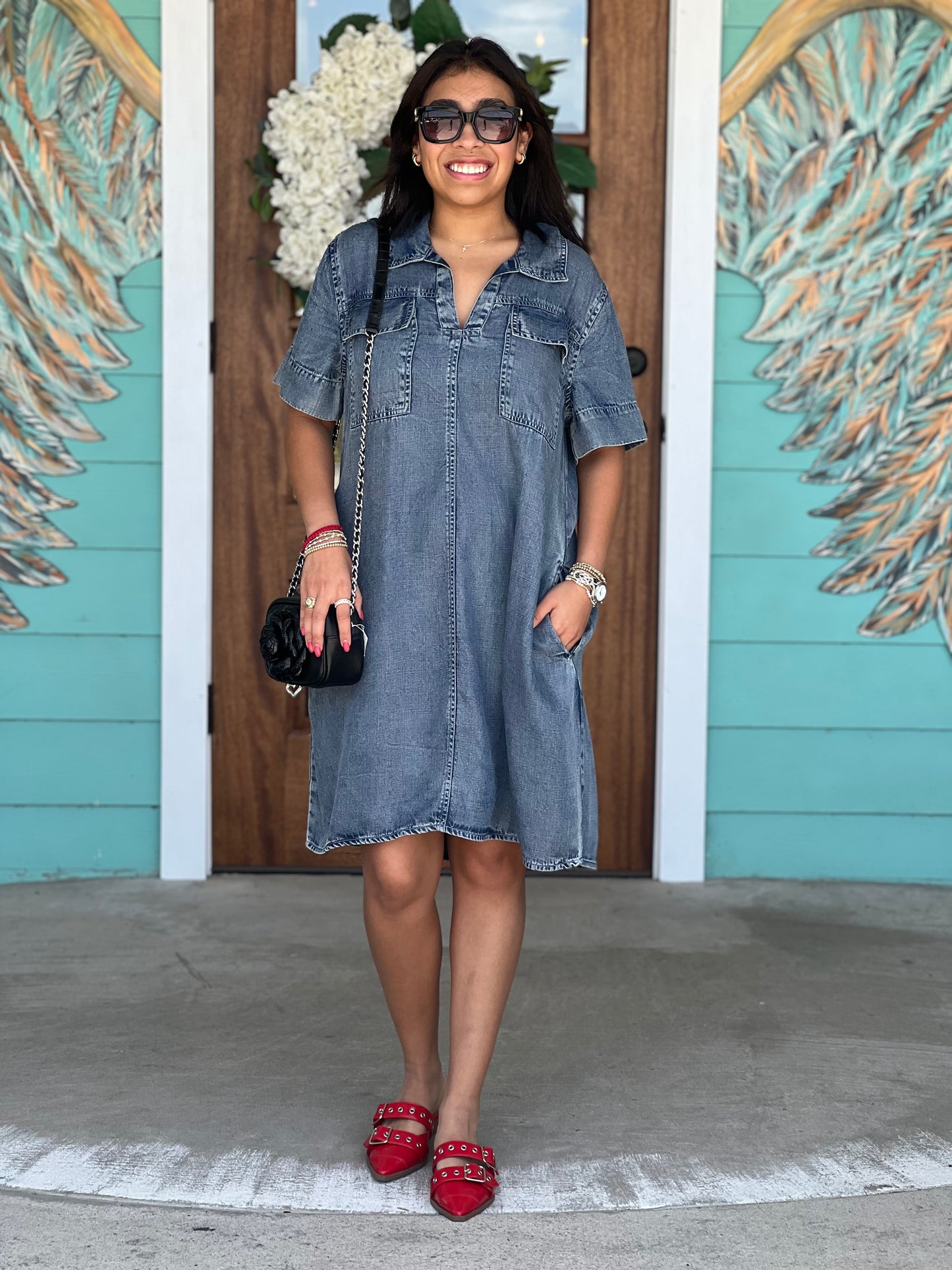 Uncle Frank Indigo Denim Shift Dress