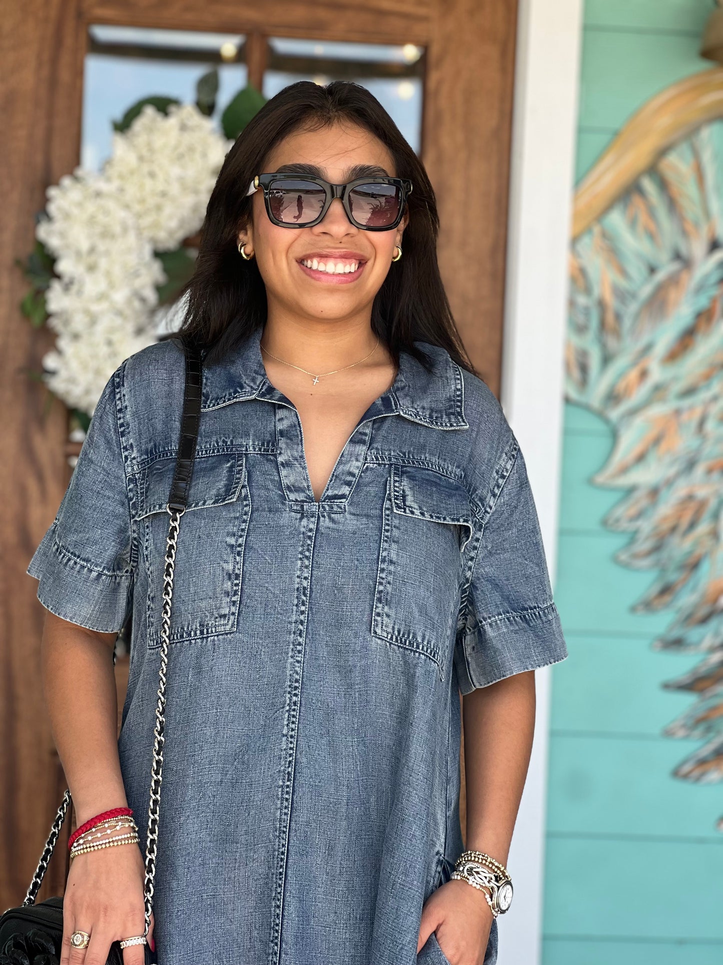 Uncle Frank Indigo Denim Shift Dress