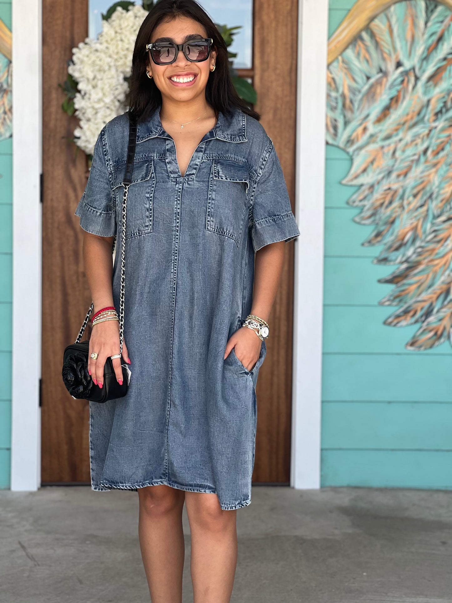 Uncle Frank Indigo Denim Shift Dress