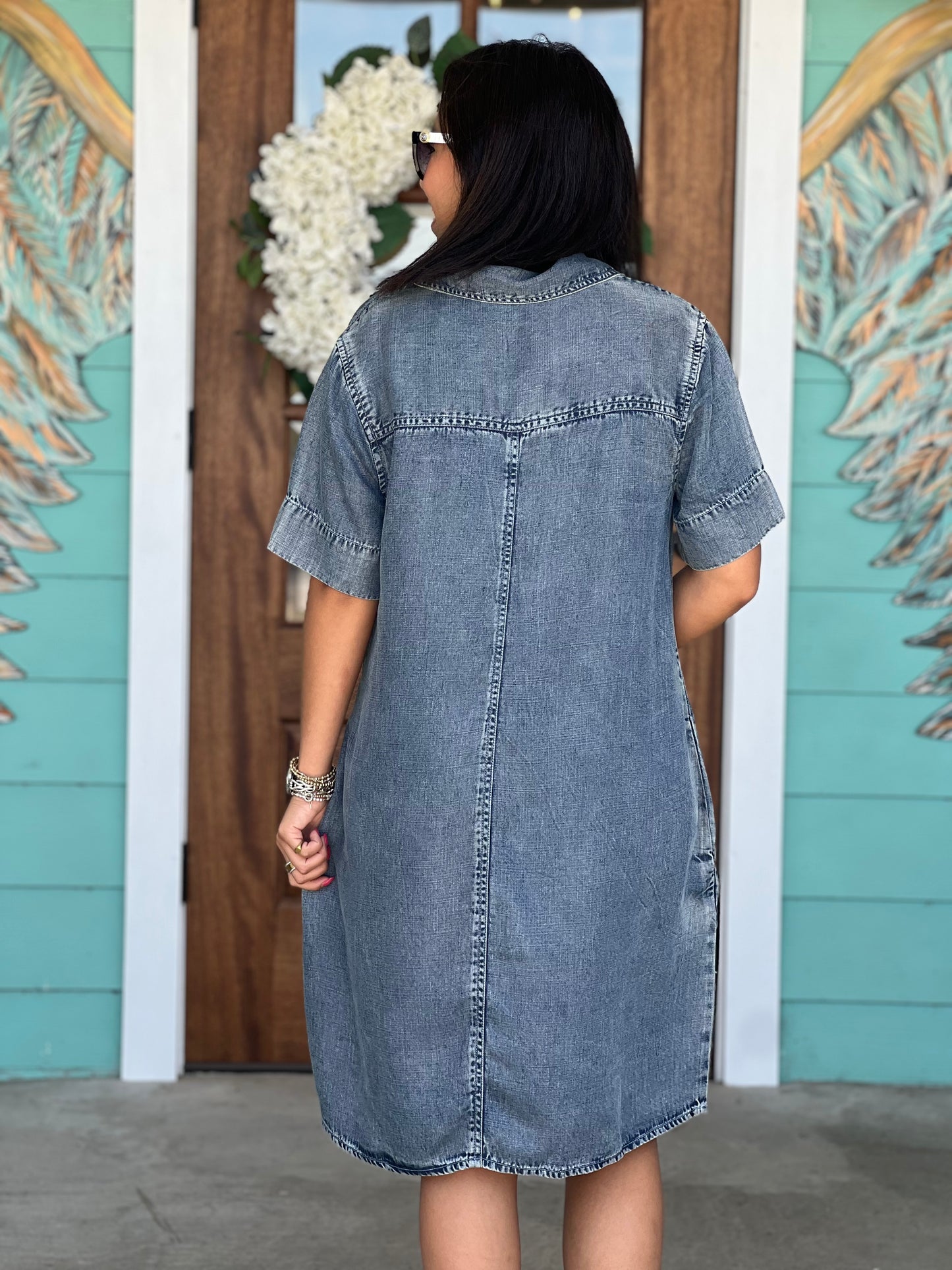 Uncle Frank Indigo Denim Shift Dress