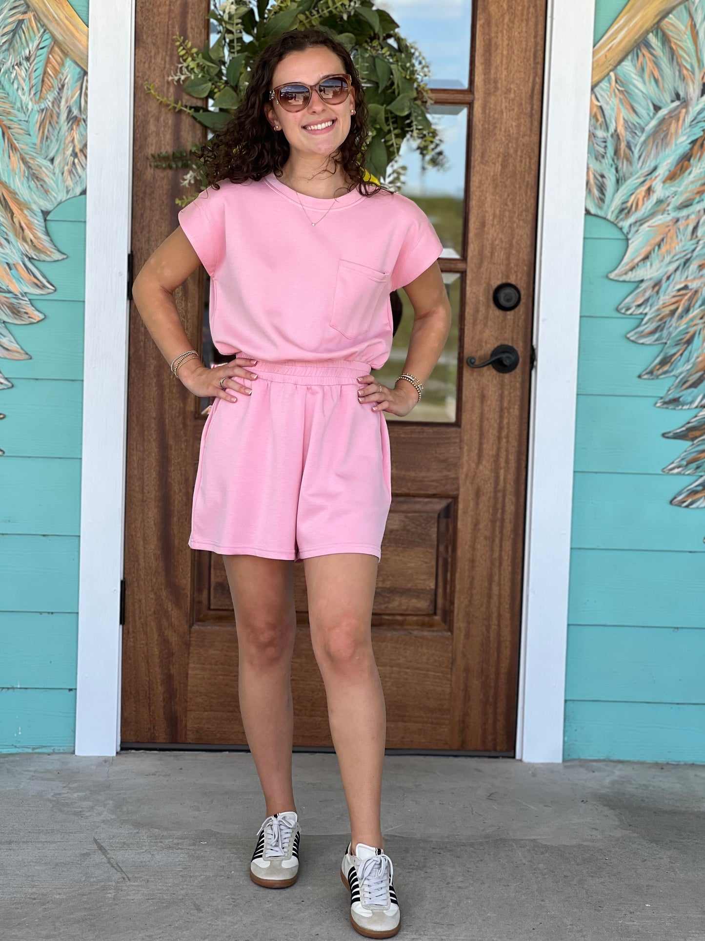 BubbleGum Pink Knit Romper