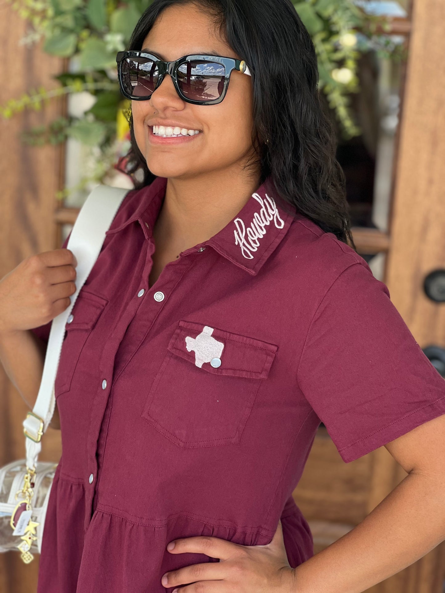 Layerz Howdy Maroon Dress
