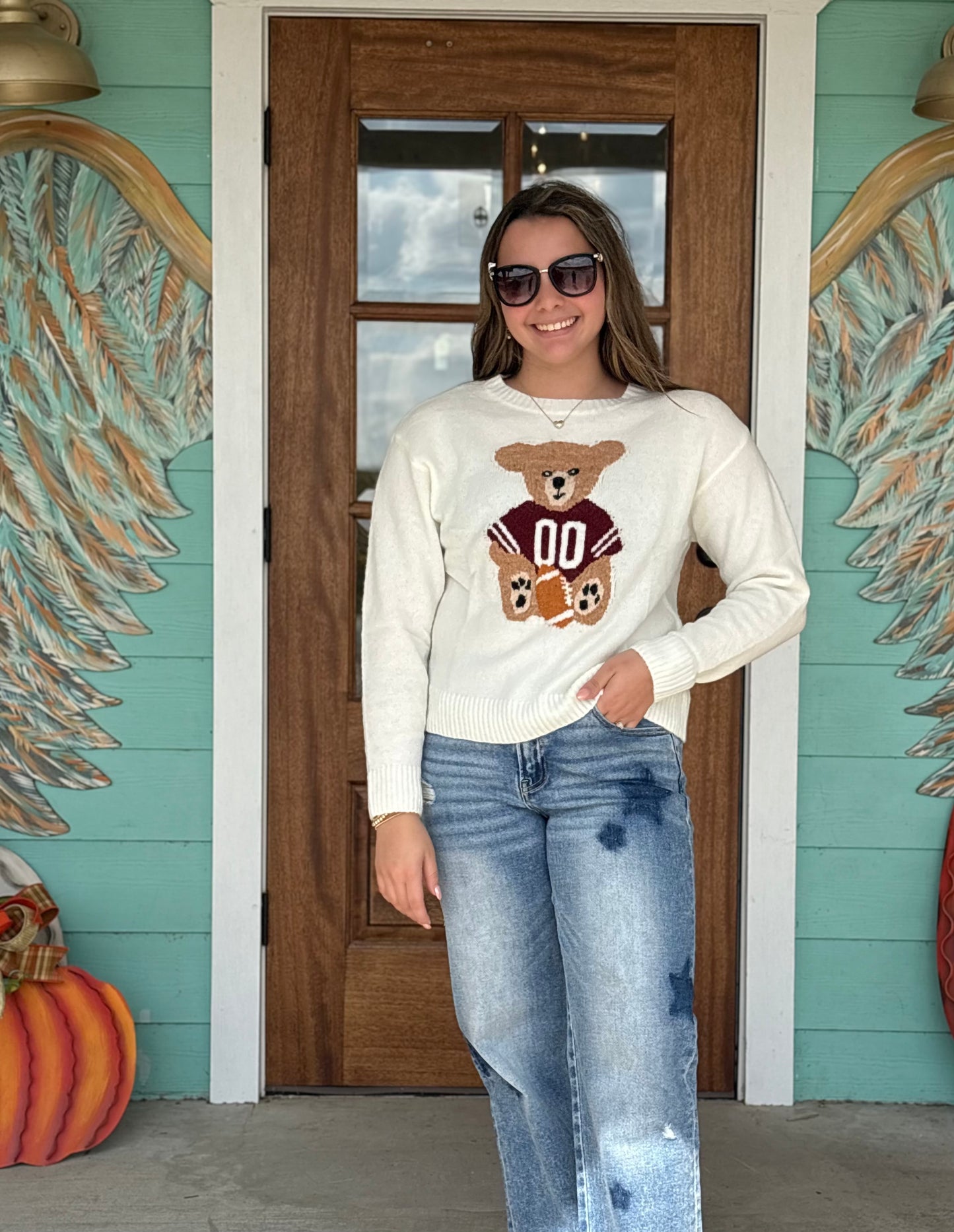 Anastasia Bear Football Sweater