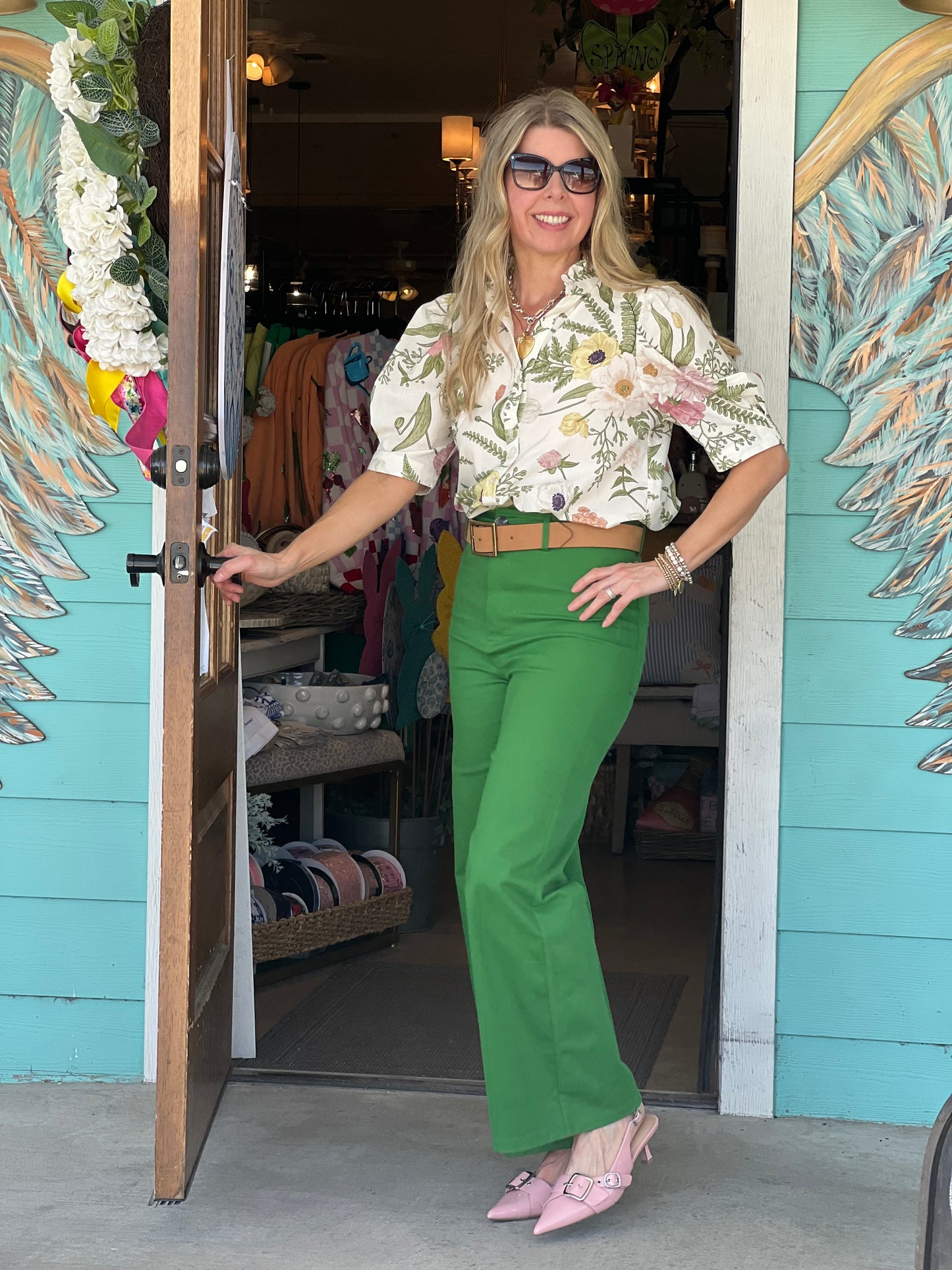 Cream Floral Cara Top