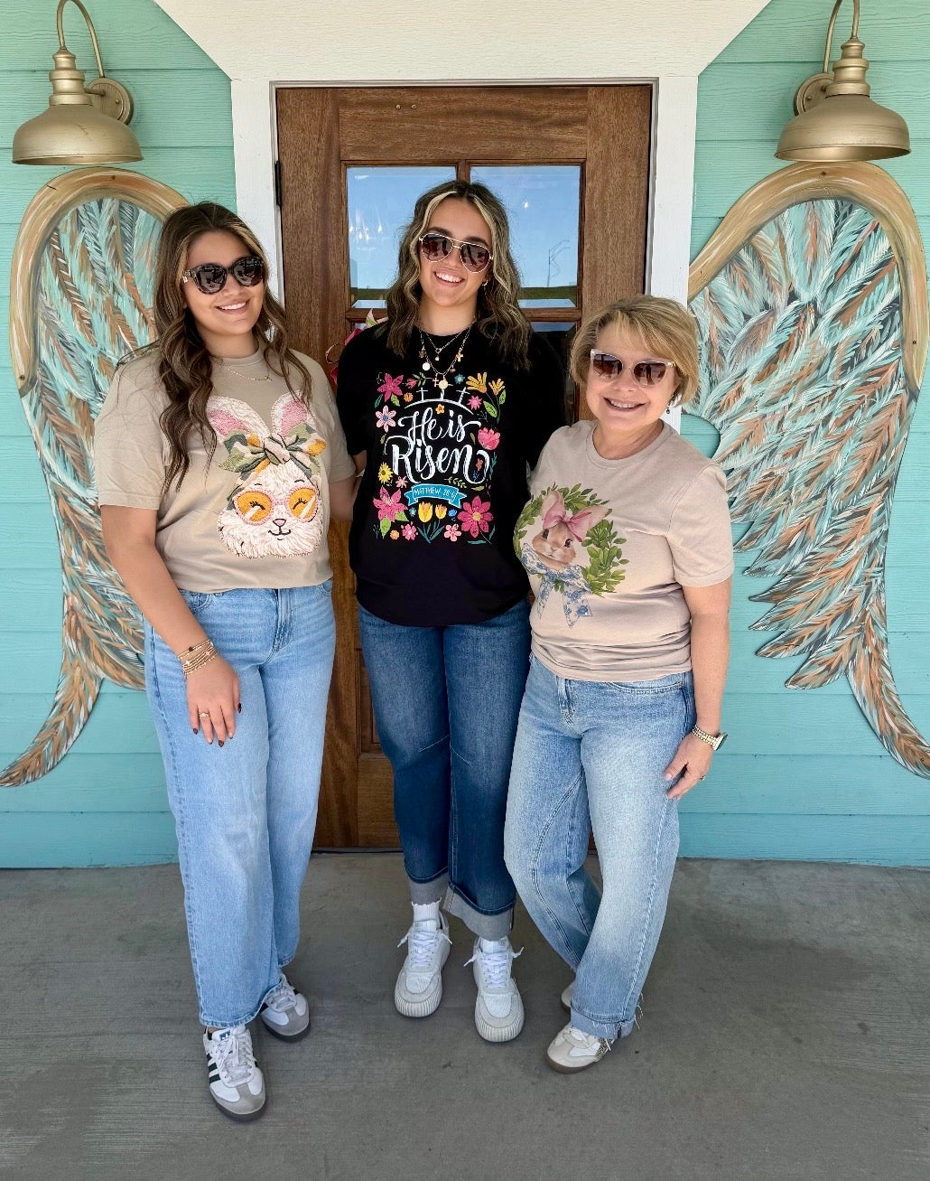 Faith He Is Risen Black Tee