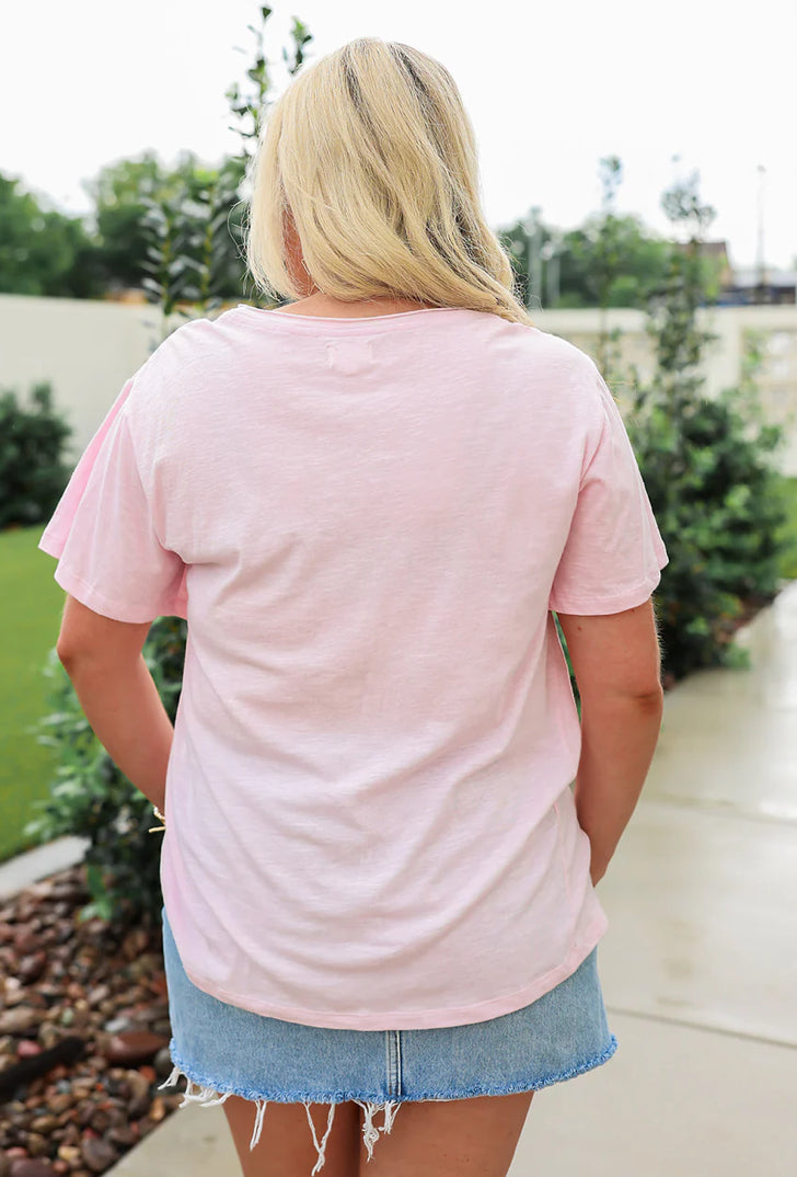 Layerz Pink Pumpkin AppliqueTee