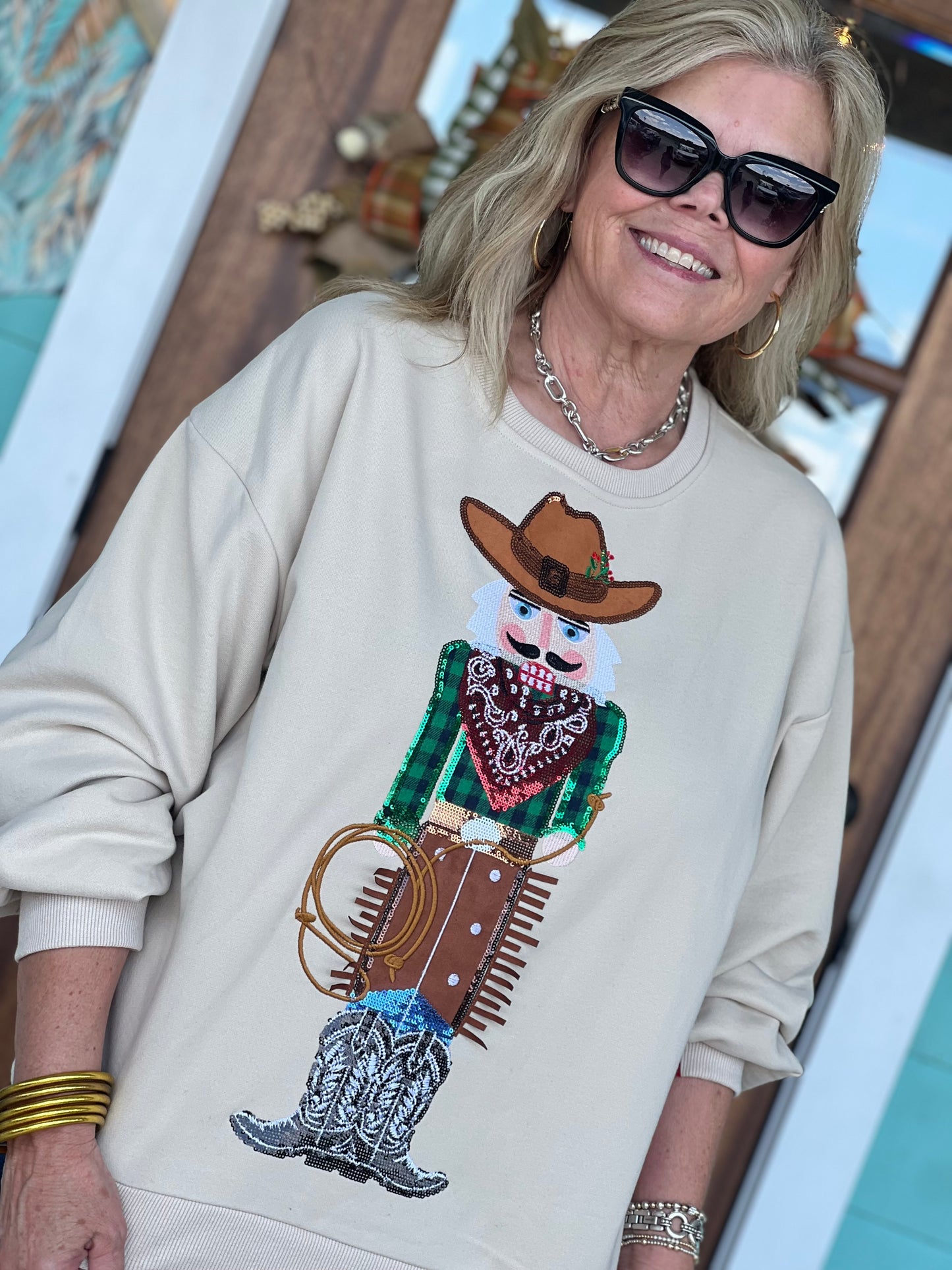 Queen of Sparkles Cowboy Nutcracker Sweatshirt