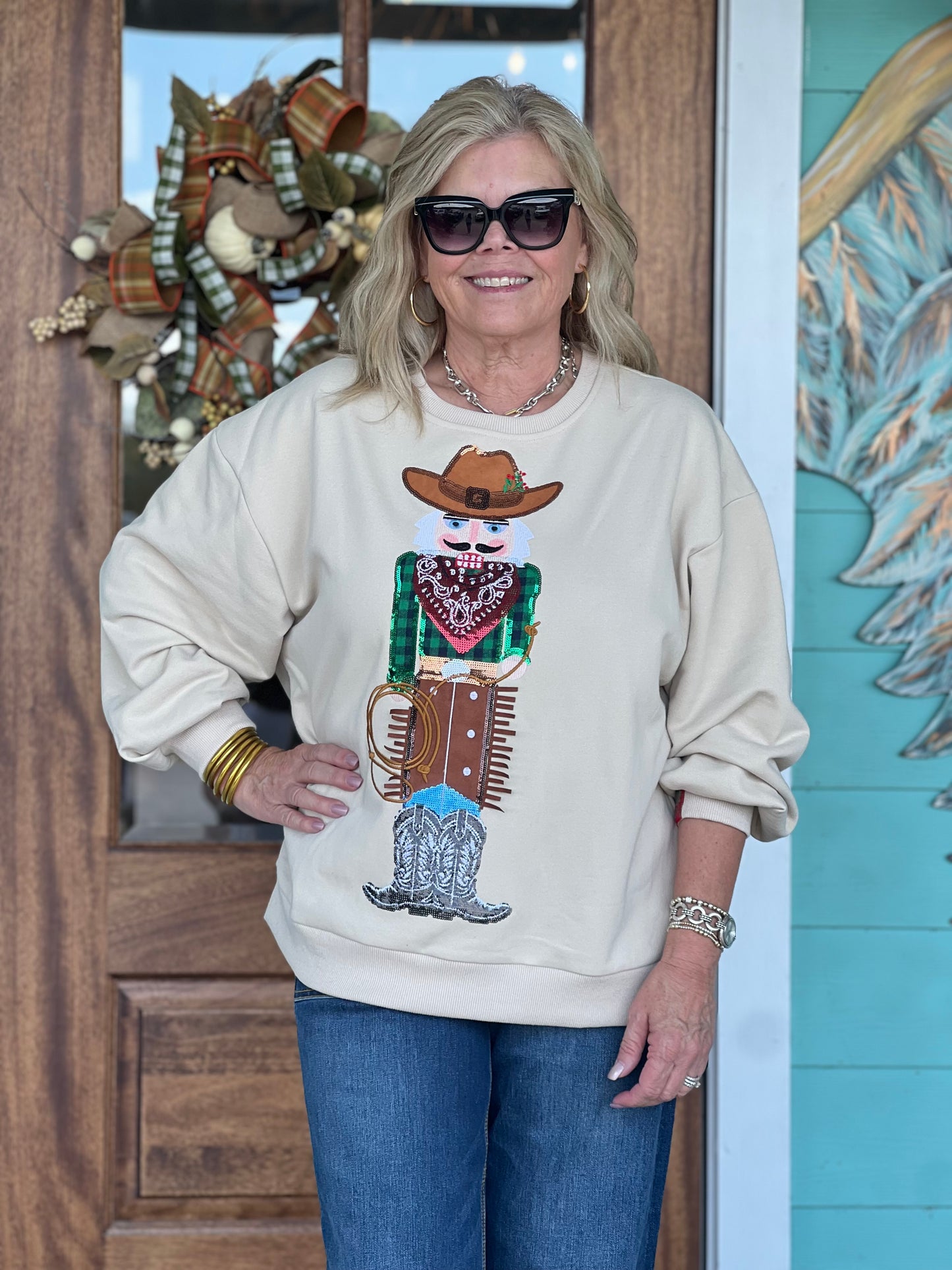 Queen of Sparkles Cowboy Nutcracker Sweatshirt