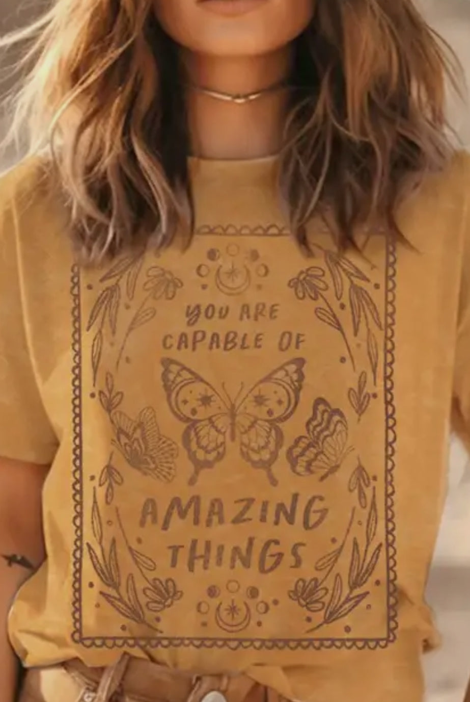 Amazing Things Mustard Graphic Tee