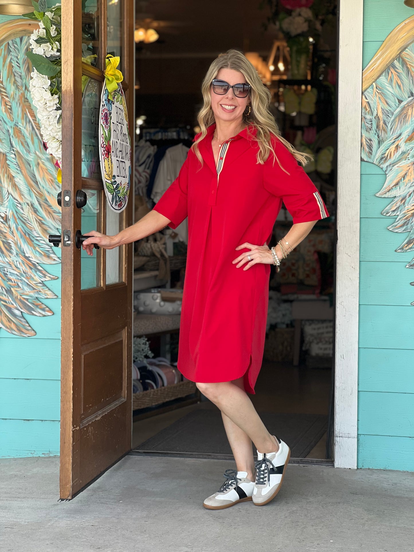 Red Wendi Tunic Dress