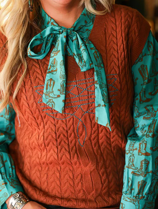 Layerz Kodi Brown Stitch Vest