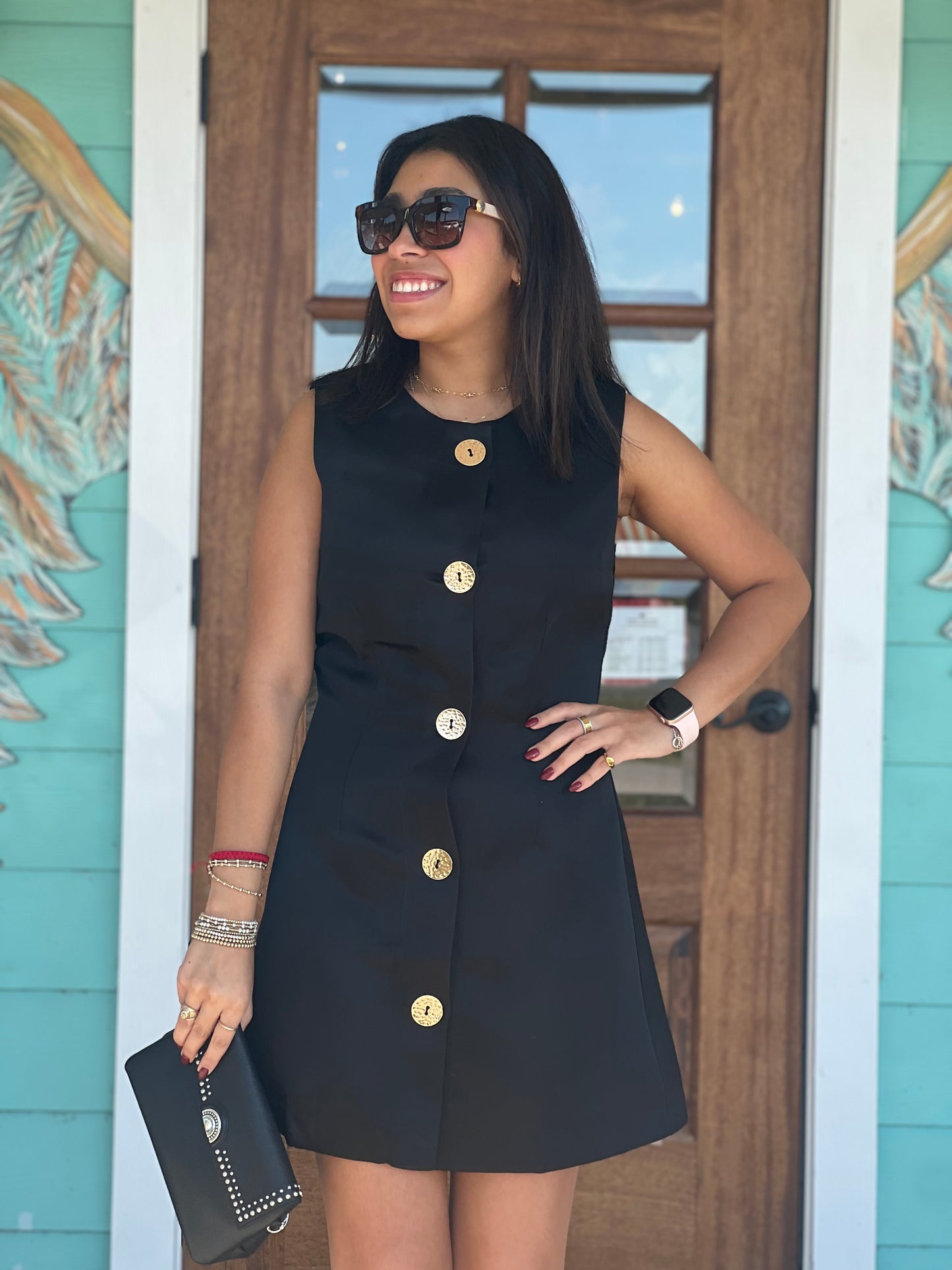 Black Sleeveless Mini Dress