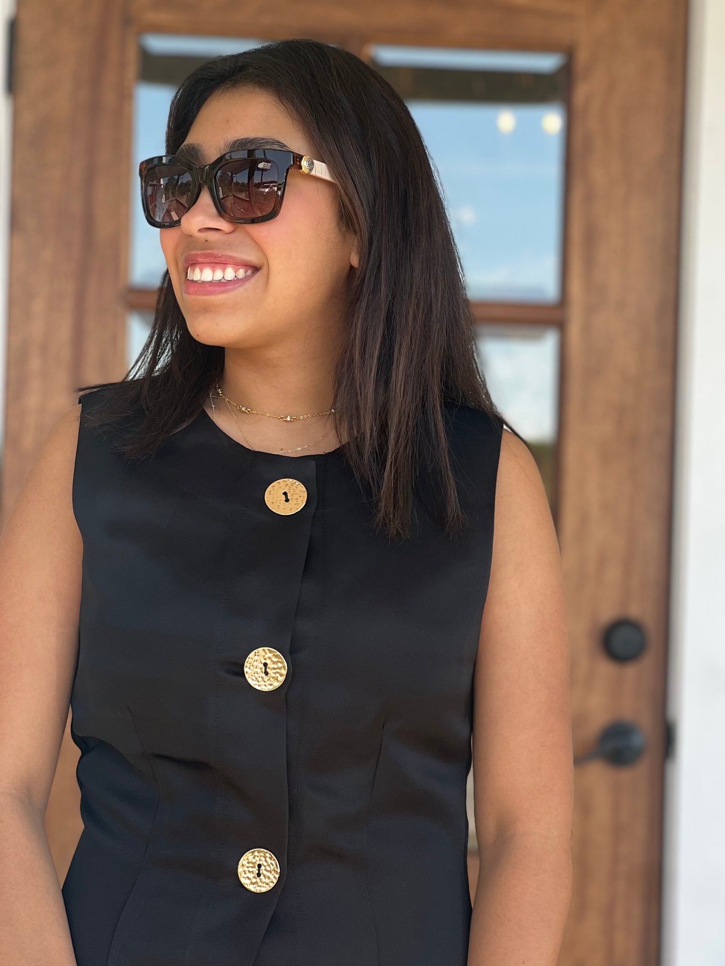 Black Sleeveless Mini Dress