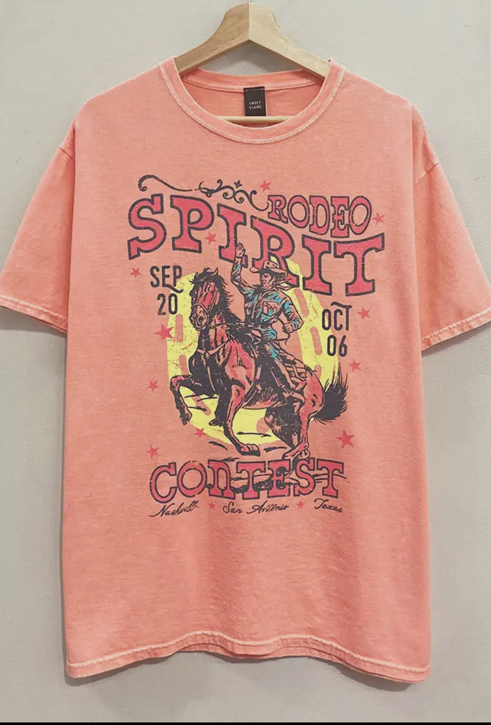 Coral Rodeo Spirit Tee