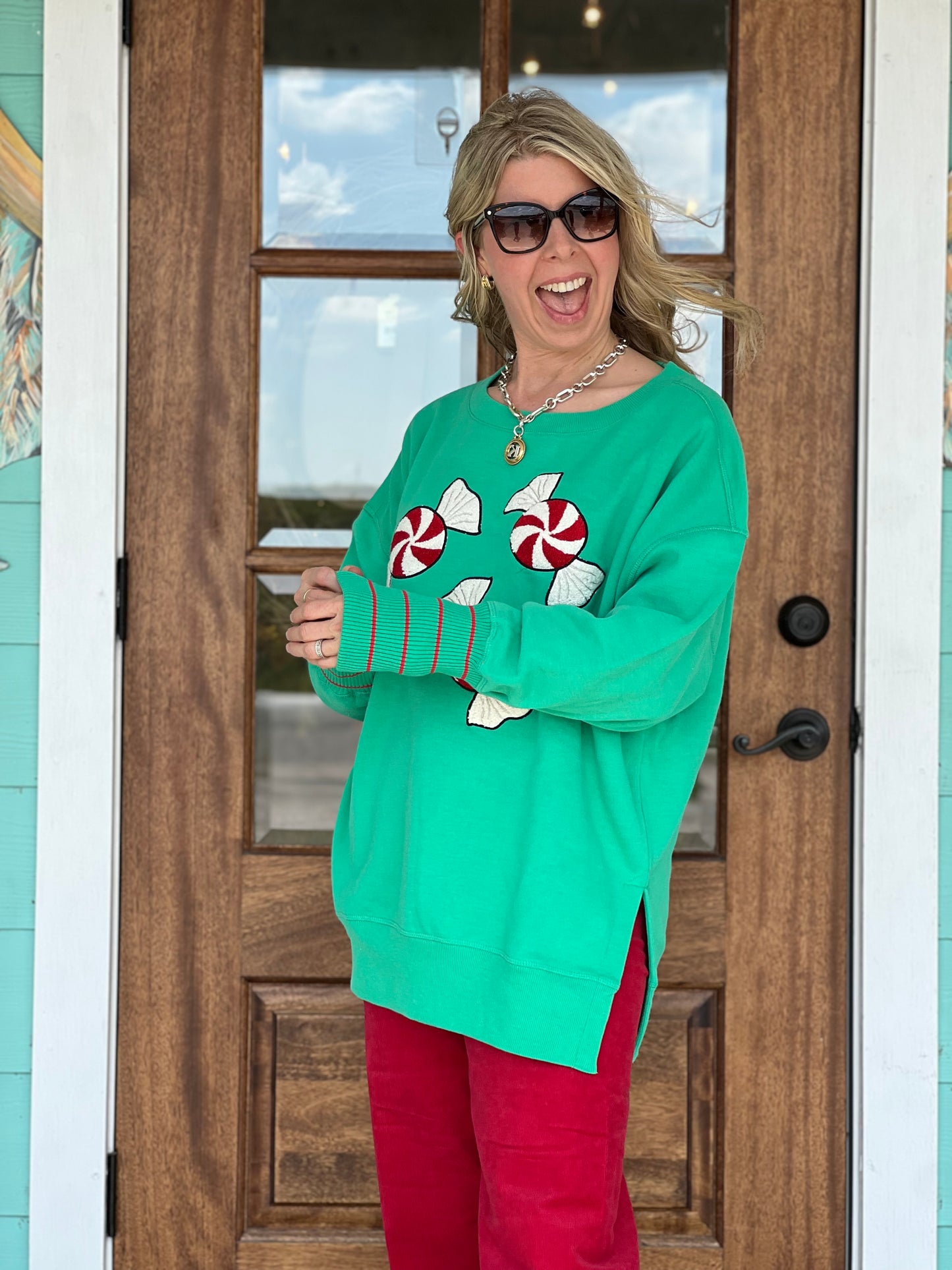 Peppermint Twist Carli Sweatshirt