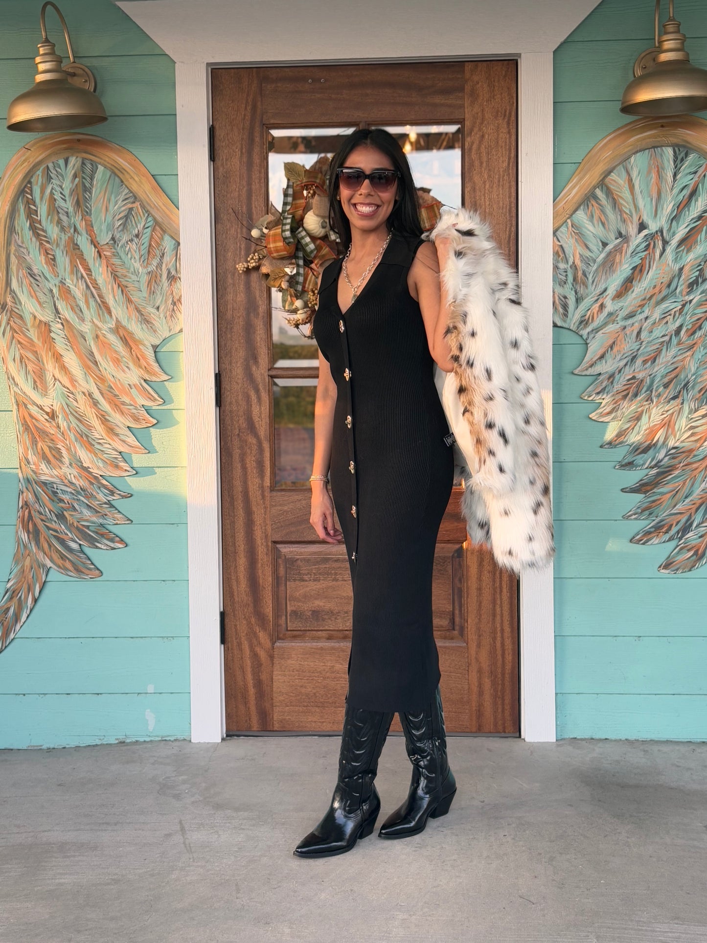 Snow Leopard Faux Fur Jacket