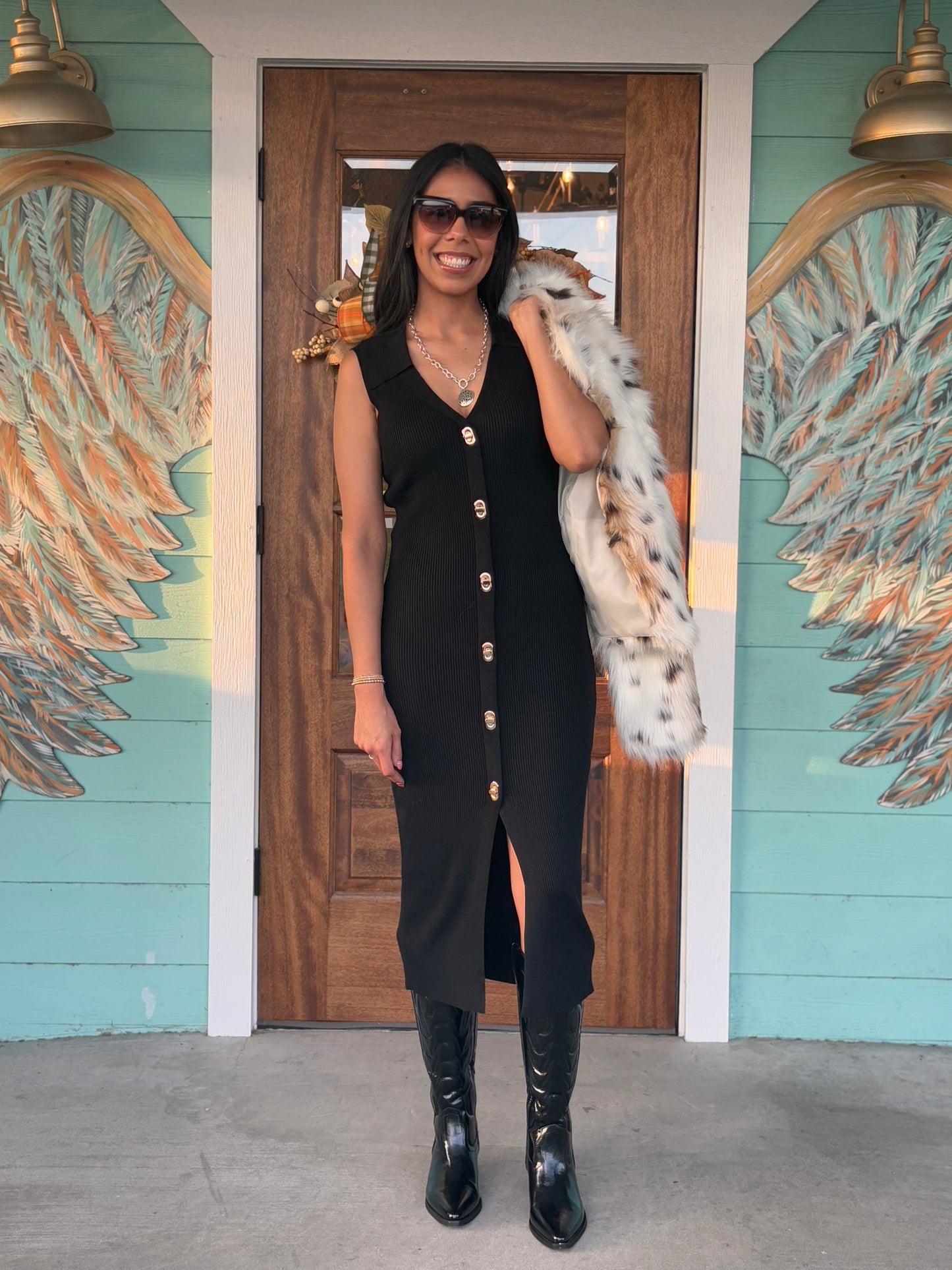 Snow Leopard Faux Fur Jacket