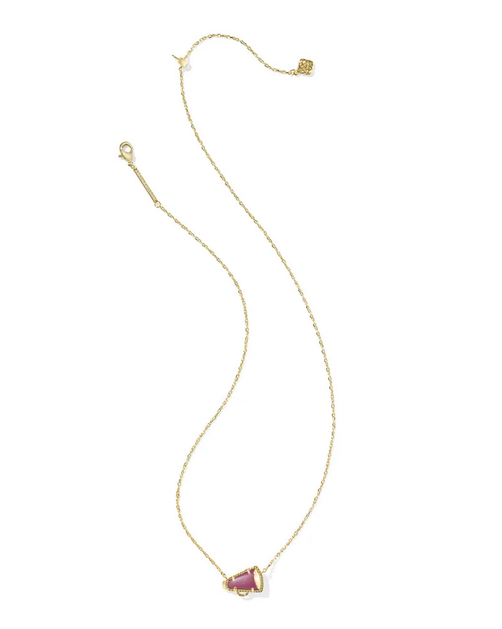 Kendra Scott Cheer Maroon Short Pendant Necklace