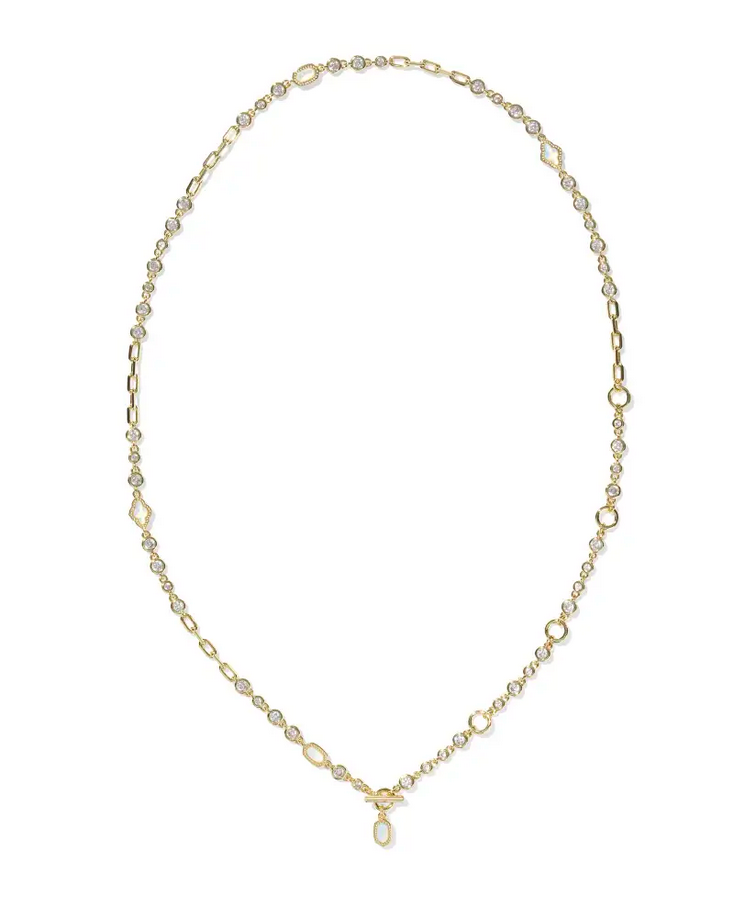 Kendra Scott Mini Elisa Abbie Necklace Gold White Mix