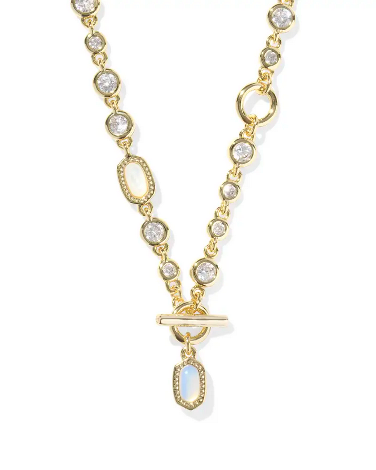 Kendra Scott Mini Elisa Abbie Necklace Gold White Mix