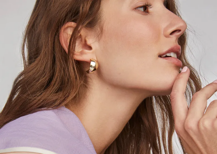 Kendra Scott Krista Metal Hoop Earring Gold