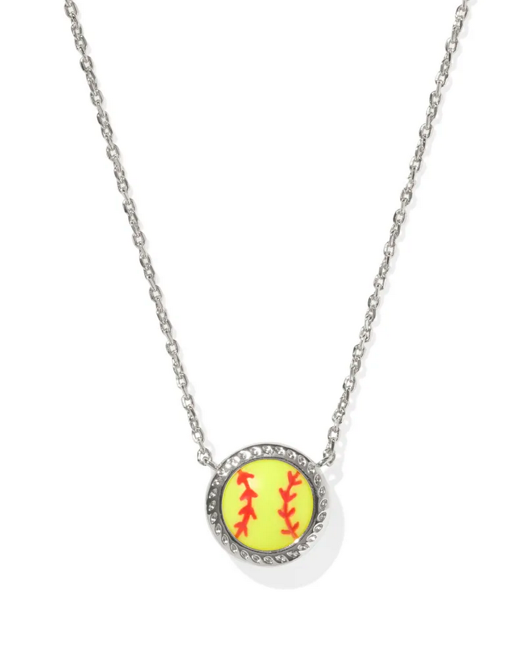 Kendra Scott Softball Short PNDT RHOD Chartreuse