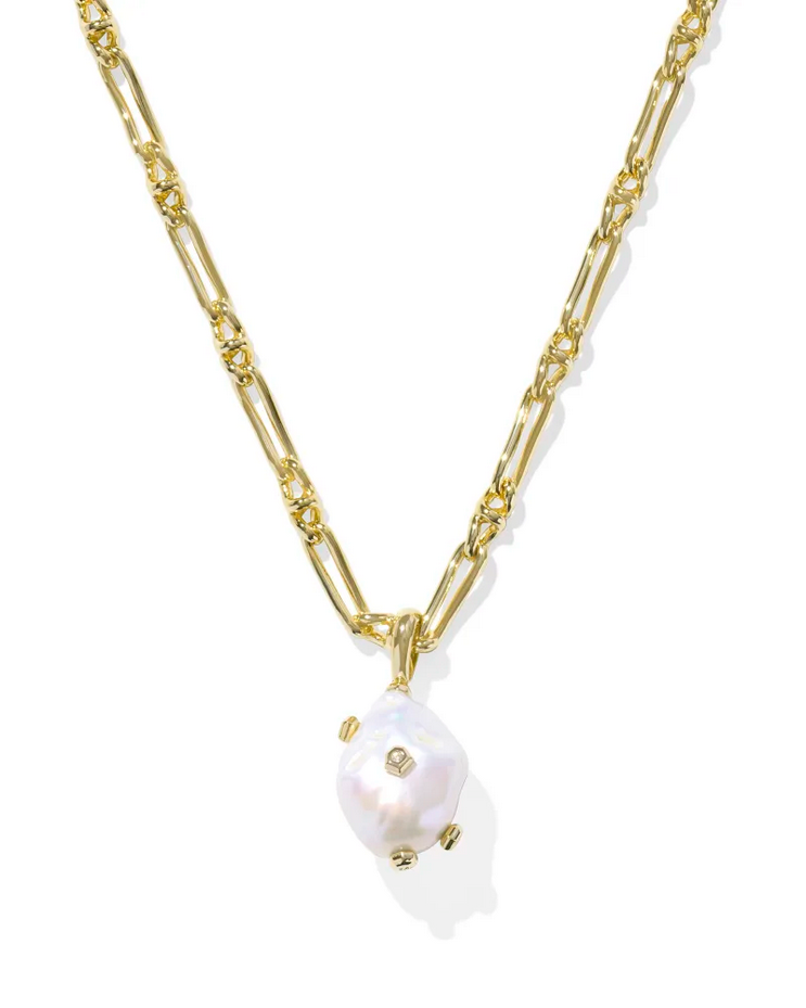 Kendra Scott Melody Long Necklace Gold Freshwater CLTRD Pearl