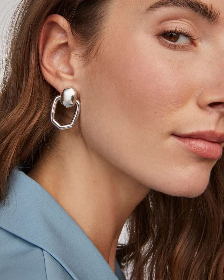 Kendra Scott Kaia Open Framed Earring RHOD