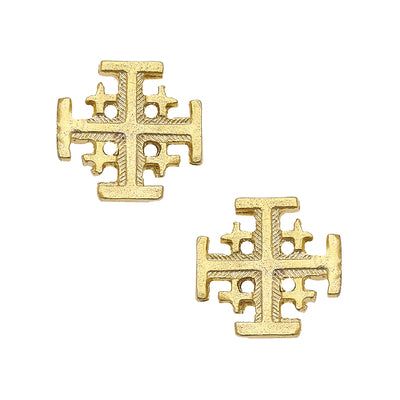 Susan Shaw Multi Cross Stud Earring Gold