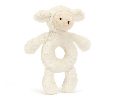 Jellycat Bashful Lamb Ring Rattle