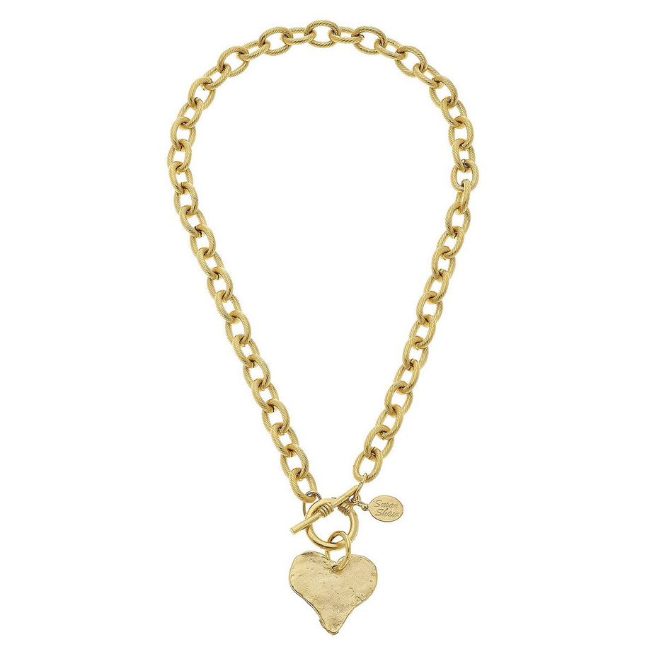 Susan Shaw Gold Heart Necklace