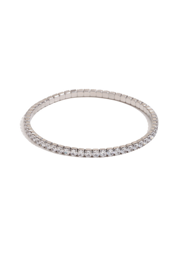 Hjane 3mm Stretchy Tennis Bracelet Silver