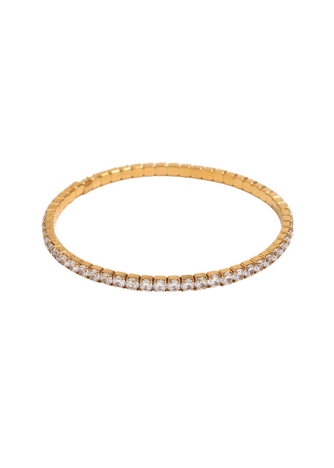 Hjane 3mm Stretchy Tennis Bracelet Gold