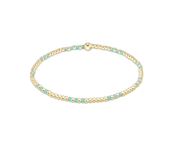 Enewton Hope Joy Pattern 2mm Bead Bracelet- Mint