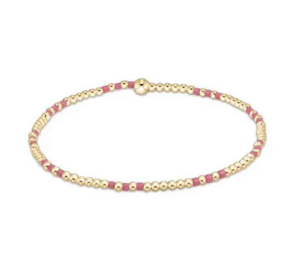 Enewton Hope Joy Pattern 2mm Bead Bracelet- Bright Pink